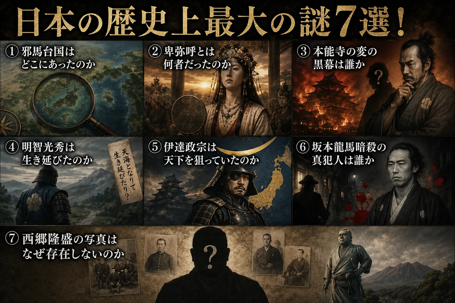 【歴史ミステリー】日本の歴史上最大の謎7選!